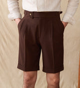 Camogli Seersucker Pleated Bermudas