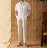 Cuba Linen Blend Short Sleeve Shirt