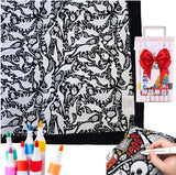 DIY Coloring Blanket with Washable Markers for Kids