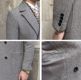 Kings Double Breasted Wool Blend Coat