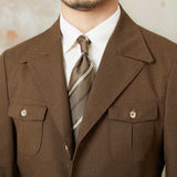 Milan Linen Blend Suit Collar Jacket