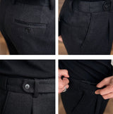 Heritage Wool Blend Herringbone Trousers