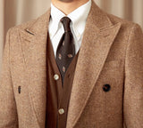 Rome Wool Silk Blend Double Breasted Coat