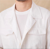 Como Linen Suit Collar Overshirt