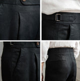 Monte Carlo Linen Pleated Trousers