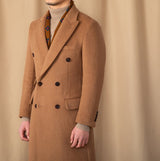 Firenze Wool Blend Double Breasted Polo Coat