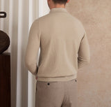Roma Wool Blend Long Sleeve Polo Shirt