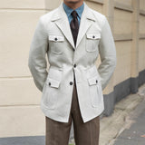 Milan Suit Collar Linen Blend Jacket