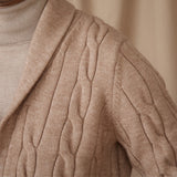 Aspen Cable Knit Shawl Collar Cardigan