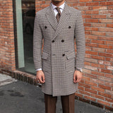Holmes Vintage Houndstooth Double Breasted Coat