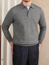 Toronto Wool Blend Long Sleeve Polo