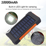 Solar Power Bank 49800mAh – Wireless Charging & Flashlight