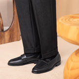 La Roche Contrast Suede Penny Loafers