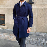 Roma Belted Wool Blend Trench Coat