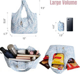 Foldable Keychain Tote Bag – Compact Reusable Floral Bag