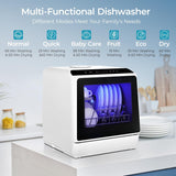 Portable Countertop Dishwasher – 6 Programs 5L No Install