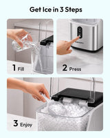 Nugget Ice Maker Countertop – Pebble Ice 35 lbs/Day