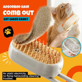 Steam Pet Grooming Brush – Rechargeable Deshedding Comb