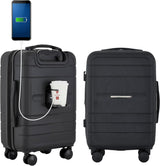 Carry On Luggage with USB Charging Port & Cup Holder | French Connection