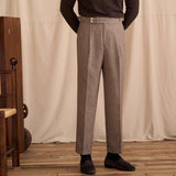 Vienna Herringbone Wool Blend Trousers