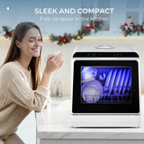 Portable Countertop Dishwasher – 6 Programs 5L No Install