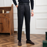 Heritage Wool Blend Herringbone Trousers