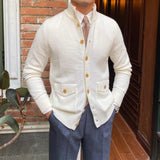 Textured Button Up Knit Cardigan