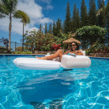 Motorized Pool Lounger Float | 360° Electric Inflatable Chair with Cupholder