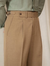 Pompei Straight Fit Pleated Trosuers