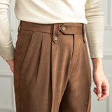 Rome Wool Blend Pleated Trousers