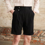 Brescia Cotton Blend Seersucker Double Pleated Bermudas