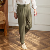 Varese Straight Fit Double Pleated Trousers