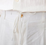 Zakynthos Pleated Linen Trousers