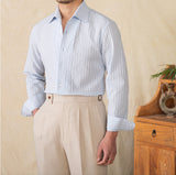 Budva Cotton Seersucker Long Sleeve Shirt
