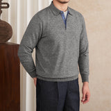 Toronto Wool Blend Long Sleeve Polo