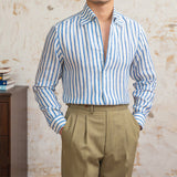 Corsica Linen Striped Long Sleeve Shirt