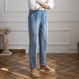 Rome Denim Single Pleated Trouser