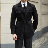 Faux Suede Milan Suit Collar Jacket