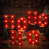 VIHOSE Christmas LED Letter Lights Sign Table Decoration Christmas Light up Letters Battery Powered Letter for Home Bar Christmas Party Bedroom Tabletop Decoration Gift(Ho Ho Ho) My Modern Mart