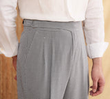 Portovenere Seersucker Houndstooth High Waisted Trousers