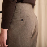 Napoli Houndstooth Wool Blend Gurkha Trousers