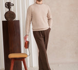 Firenze Textured Contrast Knit Wool Jumper