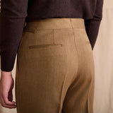 Bern Wool Blend Herringbone High Waisted Trousers