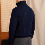 Roma Ribbed Wool Blend Cardigan
