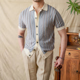 Ripley Cotton Blend Jacquard Knitted Short Sleeve Shirt