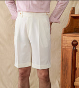 Camogli Seersucker Pleated Bermudas