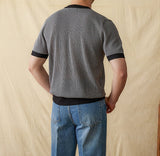 Pellegrini Honeycomb Contrast Knit Short Sleeve T-Shirt