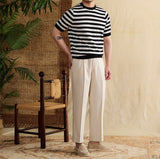 Venezia Striped Cotton Blend Knit T-Shirt