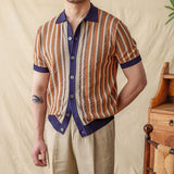 Ripley Cotton Blend Jacquard Knitted Short Sleeve Shirt
