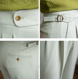 Genoa Straight Fit Pleated Trouser